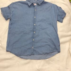 denim button down shirt